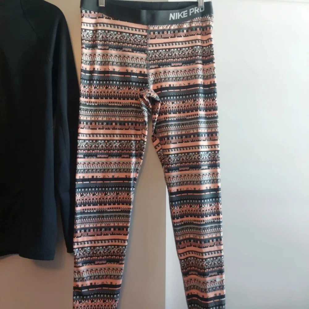 Nike Pro Dri-Fit 2 piece Set Performance Athleisure Sweater & Leggings L